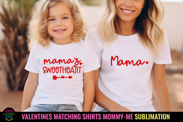 Mama's I Valentine Matching Shirts Mommy Me Sublimation Sublimation Happy Printables Club 