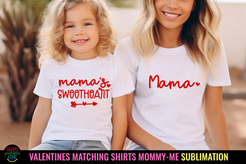 Mama's I Valentine Matching Shirts Mommy Me Sublimation Sublimation Happy Printables Club 
