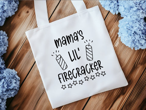 Mamas Lil Firecracker SVG | Fourth of July PNG SVG Paige Cole Studio 
