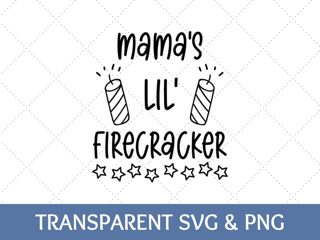 Mamas Lil Firecracker SVG | Fourth of July PNG SVG Paige Cole Studio 