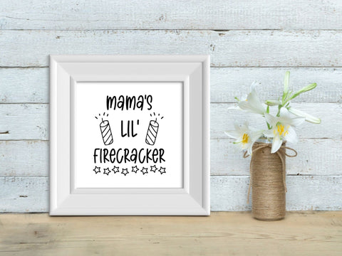 Mamas Lil Firecracker SVG | Fourth of July PNG SVG Paige Cole Studio 