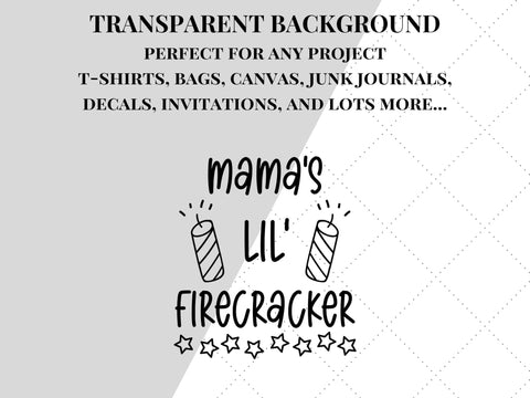 Mamas Lil Firecracker SVG | Fourth of July PNG SVG Paige Cole Studio 