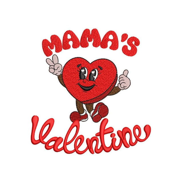 Mama's Valentine Embroidery Design, 3 sizes, Instant Download Embroidery/Applique DESIGNS Nino Nadaraia 