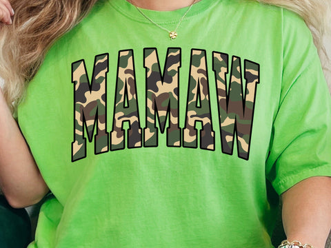 Mamaw Camo Print Sublimation PNG, Camouflage Mamaw Shirt Design, Grandma Shirt, Trendy Mamaw SVG DesignDestine 