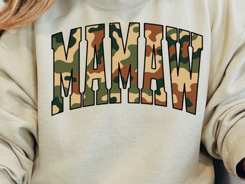 Mamaw Camo Print Sublimation PNG, Camouflage Mamaw Shirt Design, Grandma Shirt, Trendy Mamaw SVG DesignDestine 