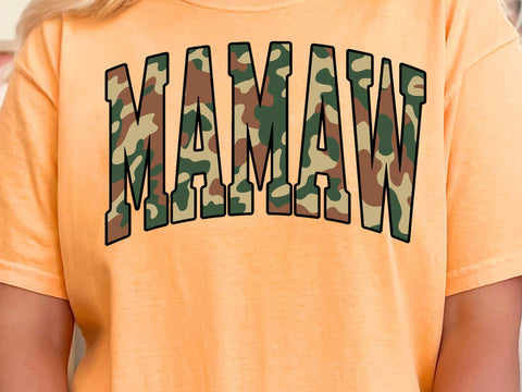 Mamaw Camo Print Sublimation PNG, Camouflage Mamaw Shirt Design, Grandma Shirt, Trendy Mamaw SVG DesignDestine 