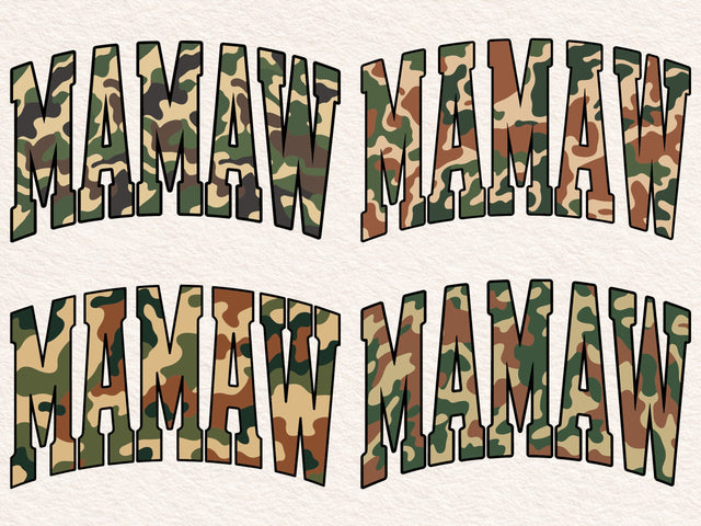 Mamaw Camo Print Sublimation PNG, Camouflage Mamaw Shirt Design, Grandma Shirt, Trendy Mamaw SVG DesignDestine 