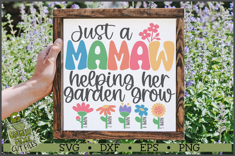 Mamaw Helping Her Garden Grow SVG File SVG Crunchy Pickle 
