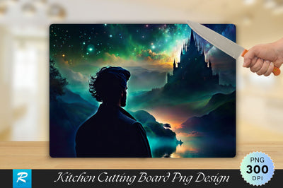 Man Backside Silhouette Cutting Board Sublimation Regulrcrative 