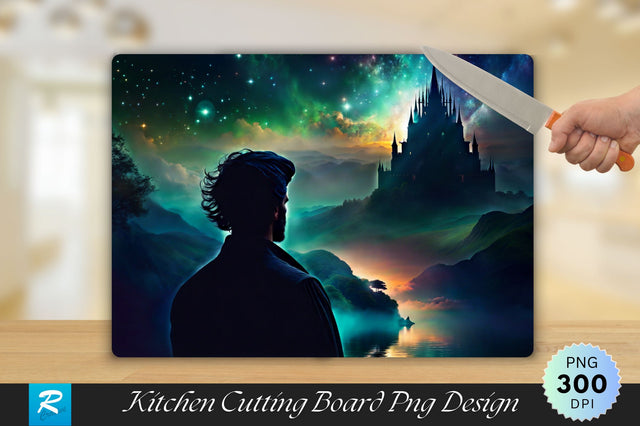 Man Backside Silhouette Cutting Board Sublimation Regulrcrative 