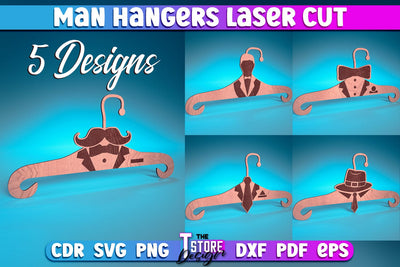 Man Hanger Laser Cut | Man Design Laser Cut Design | CNC Files SVG The T Store Design 