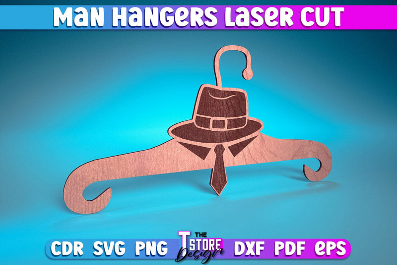 Man Hanger Laser Cut | Man Design Laser Cut Design | CNC Files SVG The T Store Design 