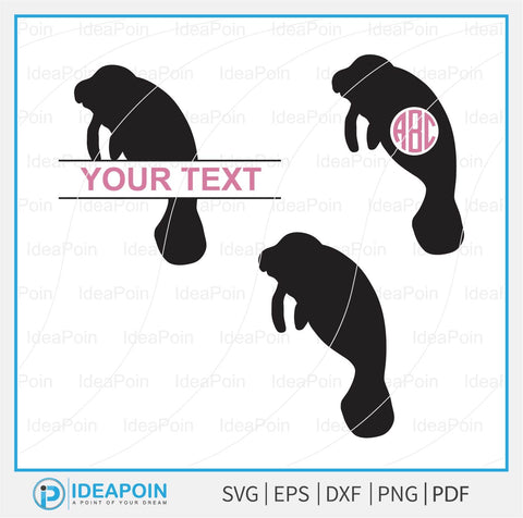 Manatee SVG Bundle, Manatee monogram, Manatee SVG File, Aquarium svg, Manatee SVG, Manatee Vector Clipart Designs, Manatee Png SVG Dinvect 