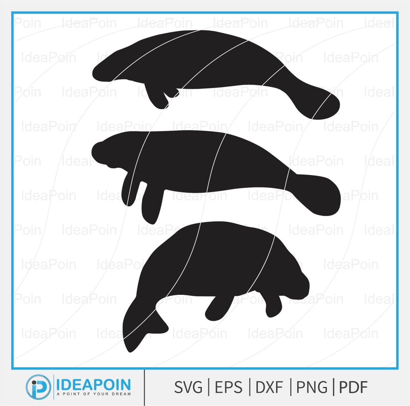 Manatee Vector File Manatee SVG Bundle, Manatee monogram, Manatee SVG File, Aquarium svg ...