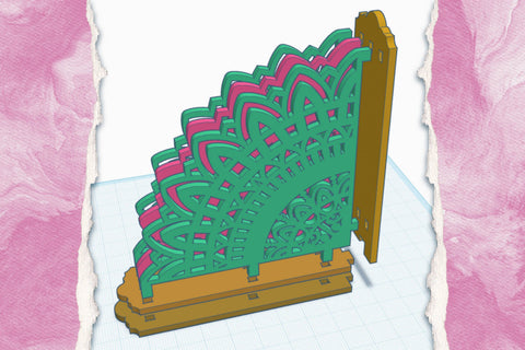 Mandala Book End SVG cut files for laser cutting SVG Angel on Empire 