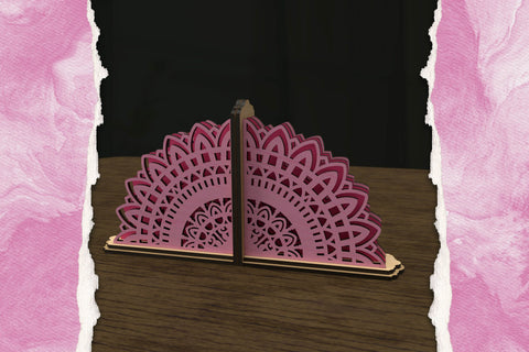 Mandala Book End SVG cut files for laser cutting SVG Angel on Empire 