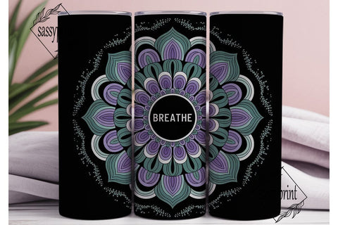 Mandala Breathe 20oz Tumbler Wrap Sublimation sassyprint 