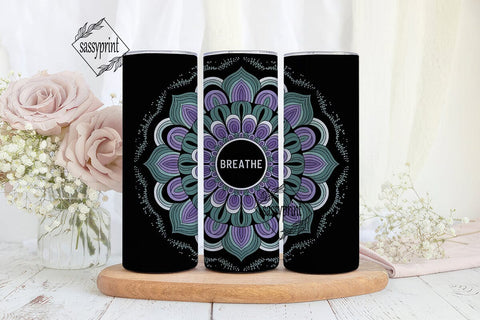 Mandala Breathe 20oz Tumbler Wrap Sublimation sassyprint 