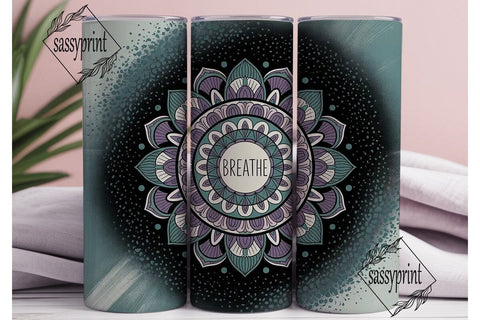 Mandala Breathe 20oz Tumbler Wrap Sublimation sassyprint 