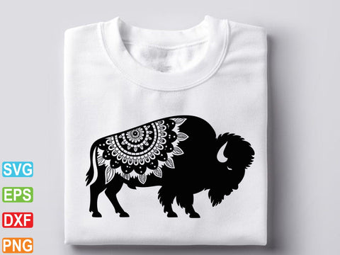Mandala Buffalo head svg, Zentangle Bull svg, Bull head svg SVG artprintfile 