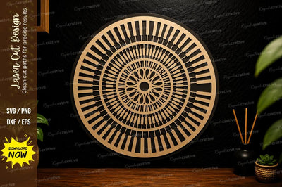 Mandala Circle Laser Cut SVG Design SVG Regulrcrative 