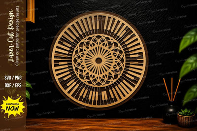 Mandala Circle Laser Cut SVG Wall Art SVG Regulrcrative 