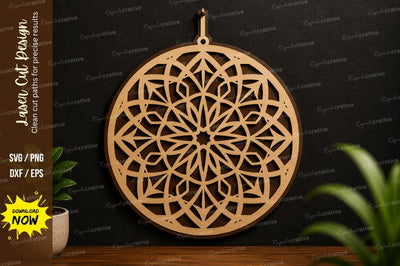 Mandala Circle Ornament Laser Cut SVG Design SVG Regulrcrative 
