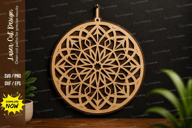 Mandala Circle Ornament Laser Cut SVG Design SVG Regulrcrative 
