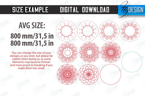 Mandala Coffee Table Laser Cut | Home Interior | Mandala of Patterns | Modern Coffee Table | CNC Files SVG Fly Design 