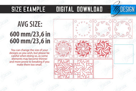 Mandala Coffee Table Laser Cut | Home Interior | Mandala of Patterns | Modern Coffee Table | CNC Files SVG Fly Design 