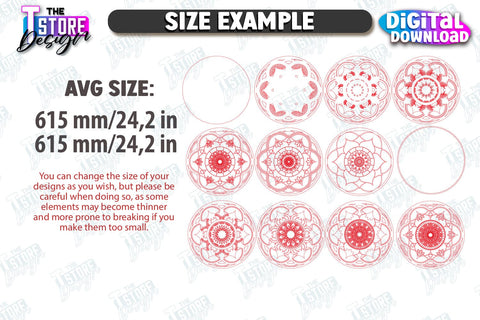 Mandala Coffee Table Laser Cut | Home Interior | Mandala of Patterns | Multilayered Modern Coffee Table | CNC Files SVG The T Store Design 