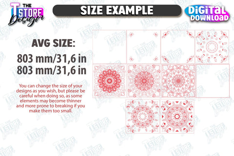 Mandala Coffee Table Laser Cut | Home Interior | Mandala of Patterns | Multilayered Modern Coffee Table | CNC Files SVG The T Store Design 