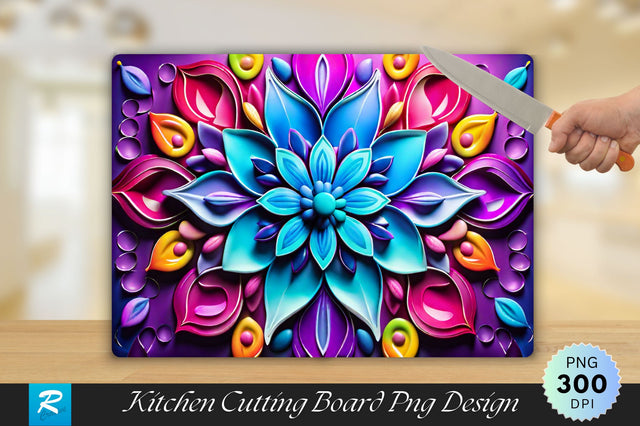 Mandala Cutting Board Sublimation Regulrcrative 