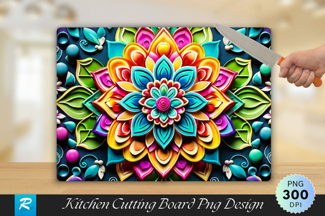 Mandala Cutting Board Sublimation Regulrcrative 