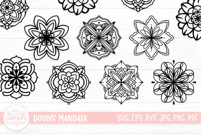 Mandala Doodle SVG Cut File Bundle SVG dapiyupi store 