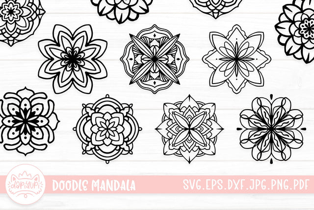 Mandala Doodle SVG Cut File Bundle SVG dapiyupi store 
