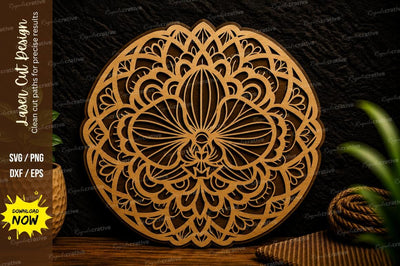 Mandala Flower Laser Cut Svg Design SVG Regulrcrative 