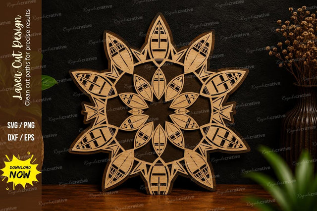 Mandala Flower Pattern SVG Laser Cut Svg Design SVG Regulrcrative 