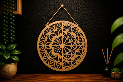 Mandala Hanging Ornament Laser Cut SVG Design SVG Regulrcrative 