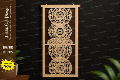 Mandala Hanging Panel SVG | Decorative Laser Cut Wall Art File SVG Regulrcrative 