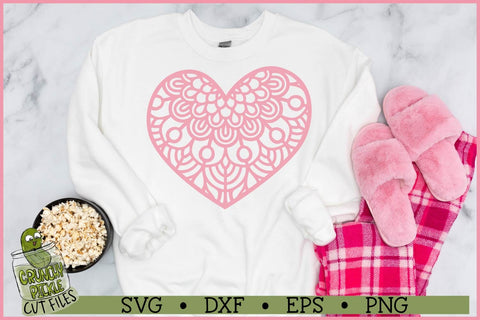 Mandala Hearts SVG File SVG Crunchy Pickle 