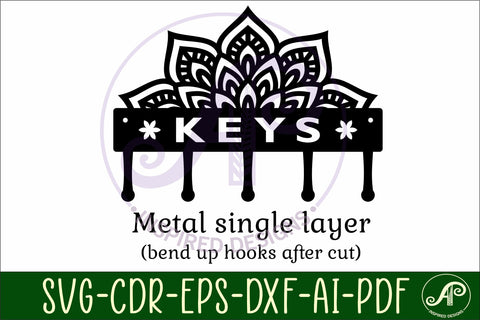 Mandala Key holders for metal and laser cutting SVG APInspireddesigns 