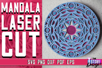 Mandala Laser Cut Design | Laser Cutting Design | CNC files SVG The T Store Design 