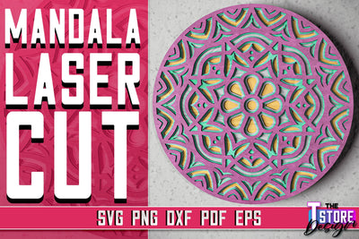 Mandala Laser Cut Design | Laser Cutting Design | CNC files SVG The T Store Design 