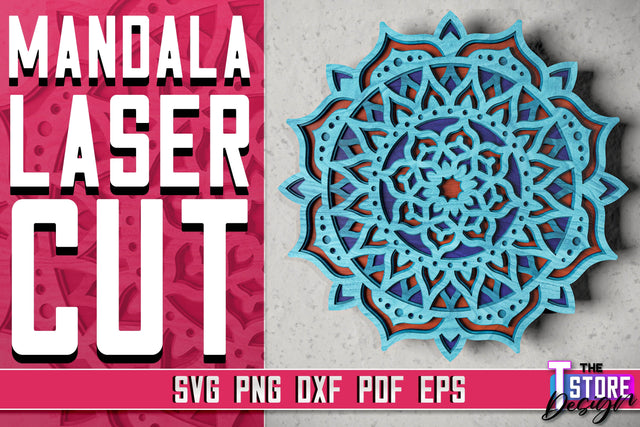 Mandala Laser Cut Design | Laser Cutting Design | CNC files SVG The T Store Design 