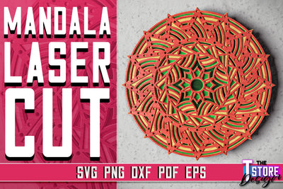 Mandala Laser Cut Design | Laser Cutting Design | CNC files SVG The T Store Design 