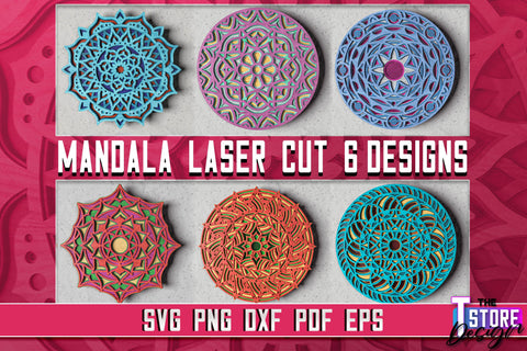 Mandala Laser Cut Design | Laser Cutting Design | Home Design | CNC File SVG The T Store Design 