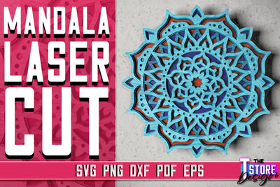 Mandala Laser Cut Design | Laser Cutting Design | Home Design | CNC File SVG The T Store Design 