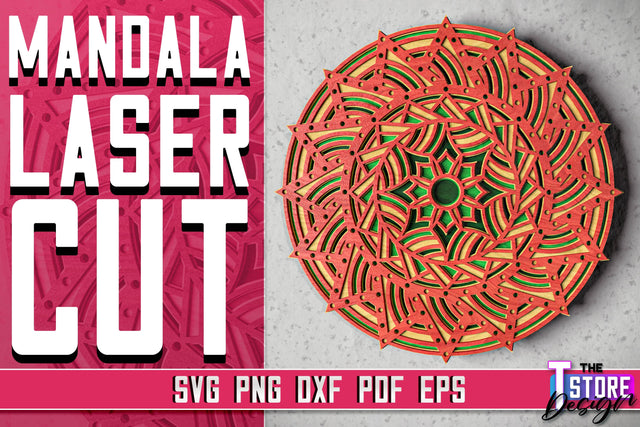 Mandala Laser Cut Design | Laser Cutting Design | Home Design | CNC File SVG The T Store Design 