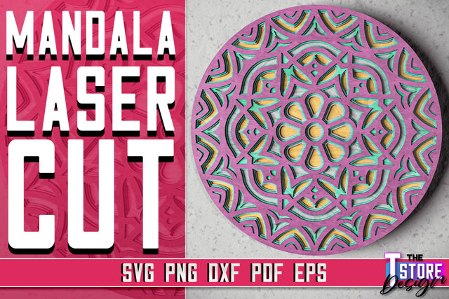 Mandala Laser Cut Design | Laser Cutting Design | Home Design | CNC File SVG The T Store Design 